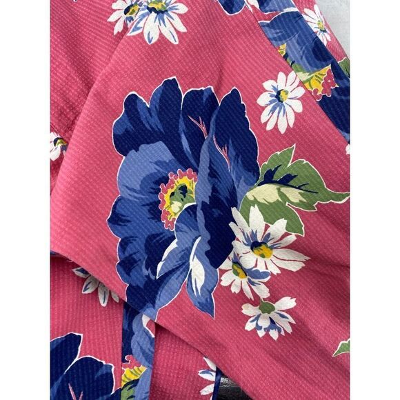 90s Ralph Lauren floral pants 6, vintage 1990s retro bark cloth jeans - Picture 4 of 10